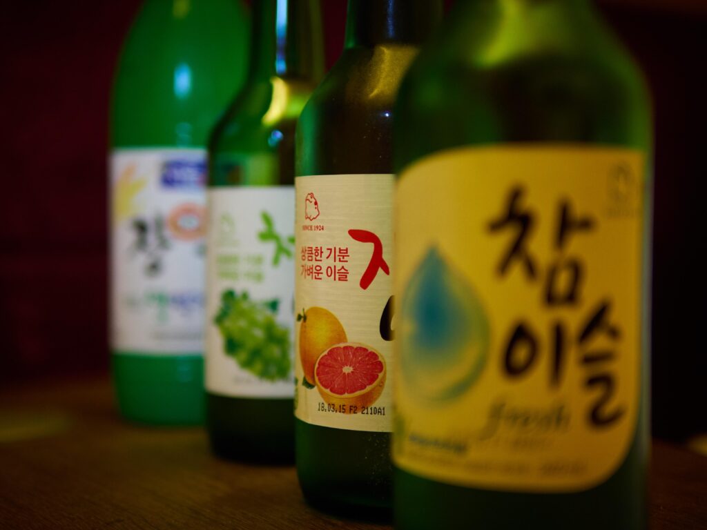bottles of soju